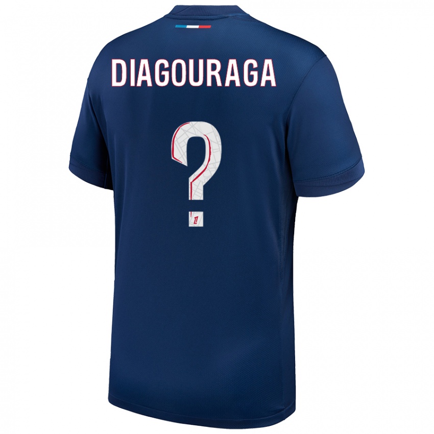 Damen Toumani Diagouraga #0 Marineblau Weiß Heimtrikot Trikot 2024/25 T-Shirt Schweiz