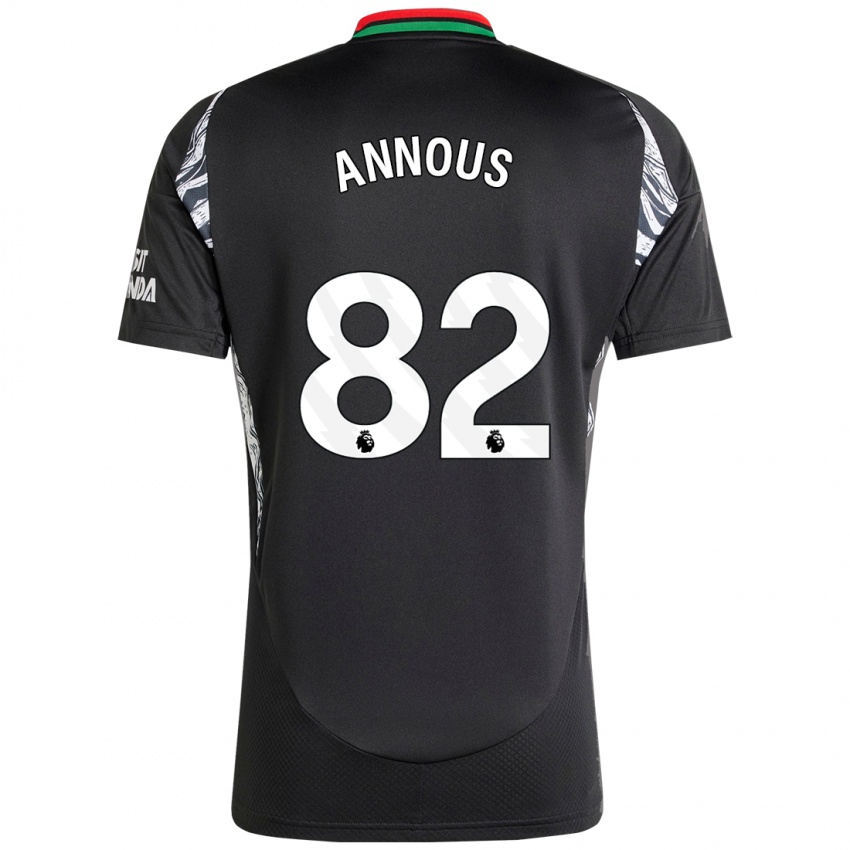 Damen Andre Annous #82 Schwarz Auswärtstrikot Trikot 2024/25 T-Shirt Schweiz