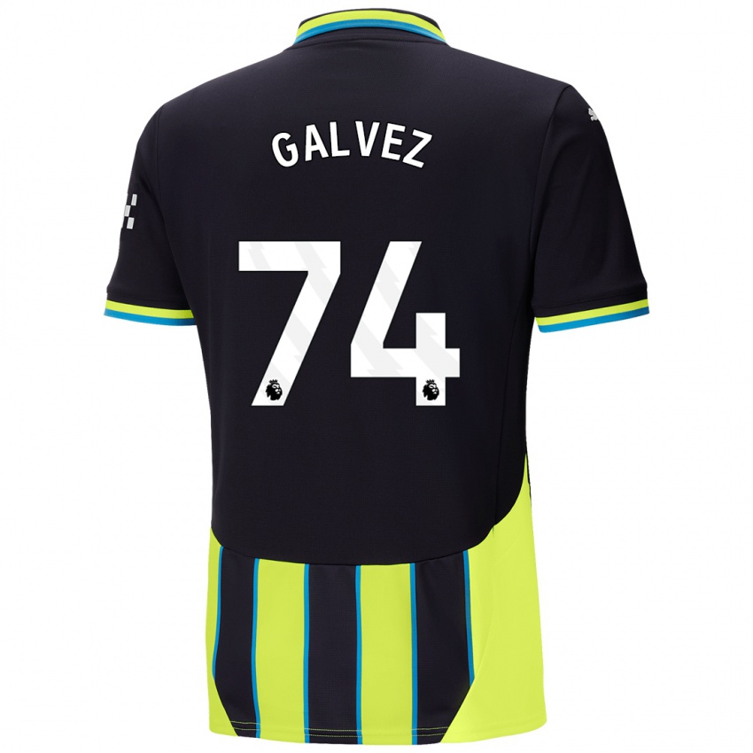 Damen Tomas Galvez #74 Blaugelb Auswärtstrikot Trikot 2024/25 T-Shirt Schweiz