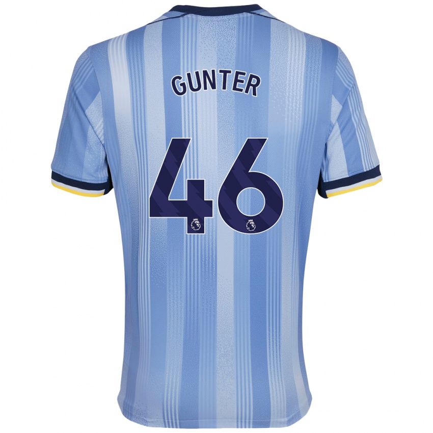 Damen Luca Gunter #46 Hellblau Auswärtstrikot Trikot 2024/25 T-Shirt Schweiz