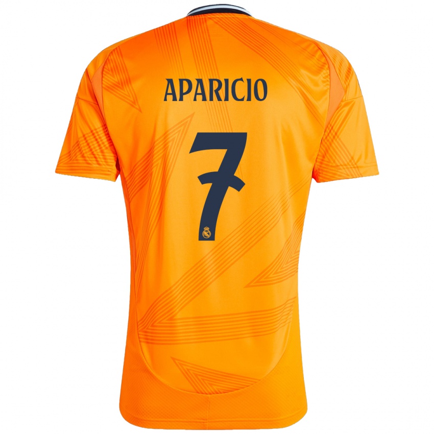 Femme Maillot Esteban Aparicio #7 Orange Tenues Extérieur 2024/25 T-Shirt Suisse