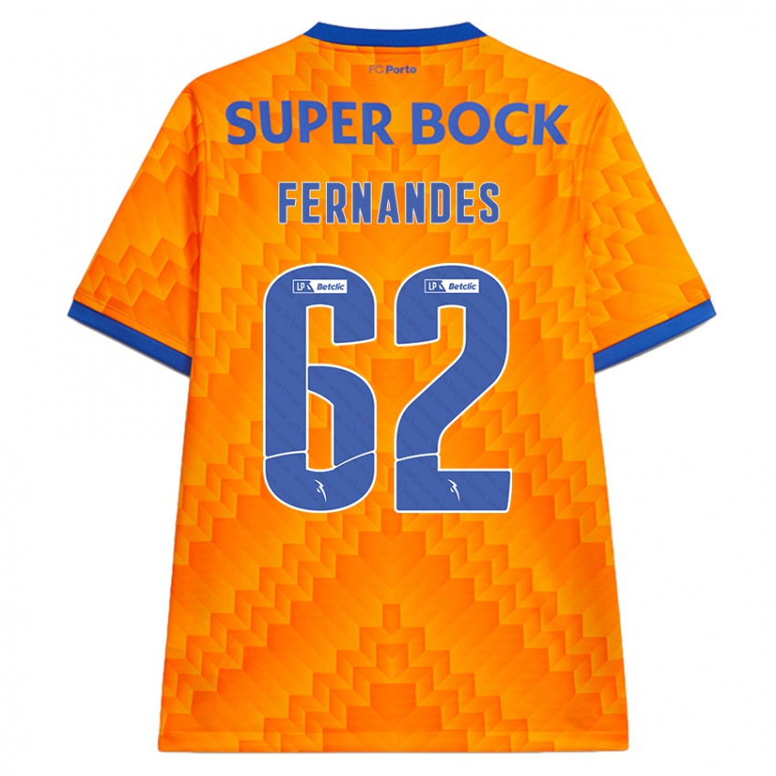 Femme Maillot Rodrigo Fernandes #62 Orange Tenues Extérieur 2024/25 T-Shirt Suisse