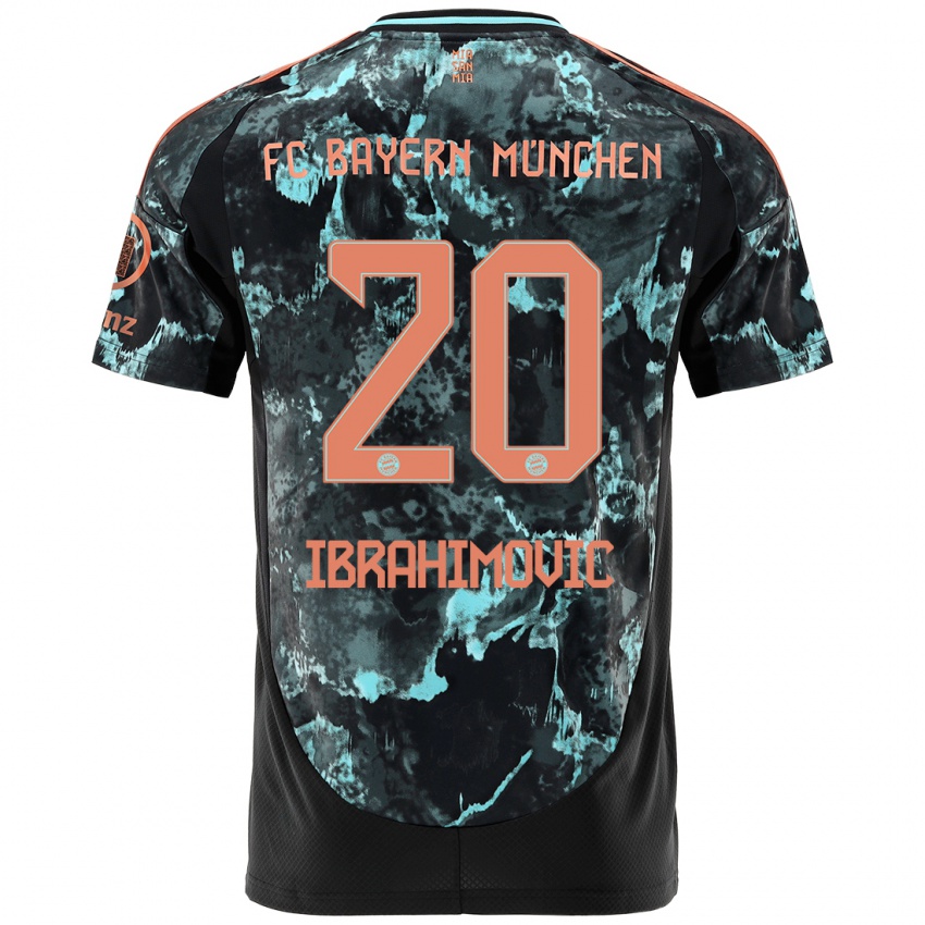 Damen Arijon Ibrahimovic #20 Schwarz Auswärtstrikot Trikot 2024/25 T-Shirt Schweiz