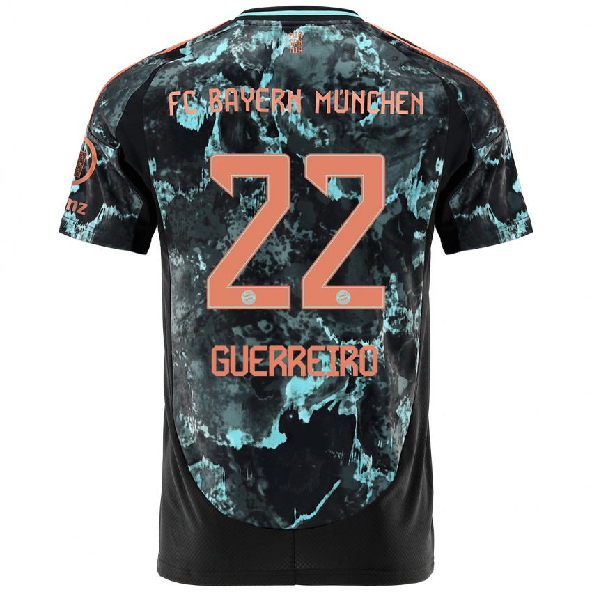 Damen Raphael Guerreiro #22 Schwarz Auswärtstrikot Trikot 2024/25 T-Shirt Schweiz