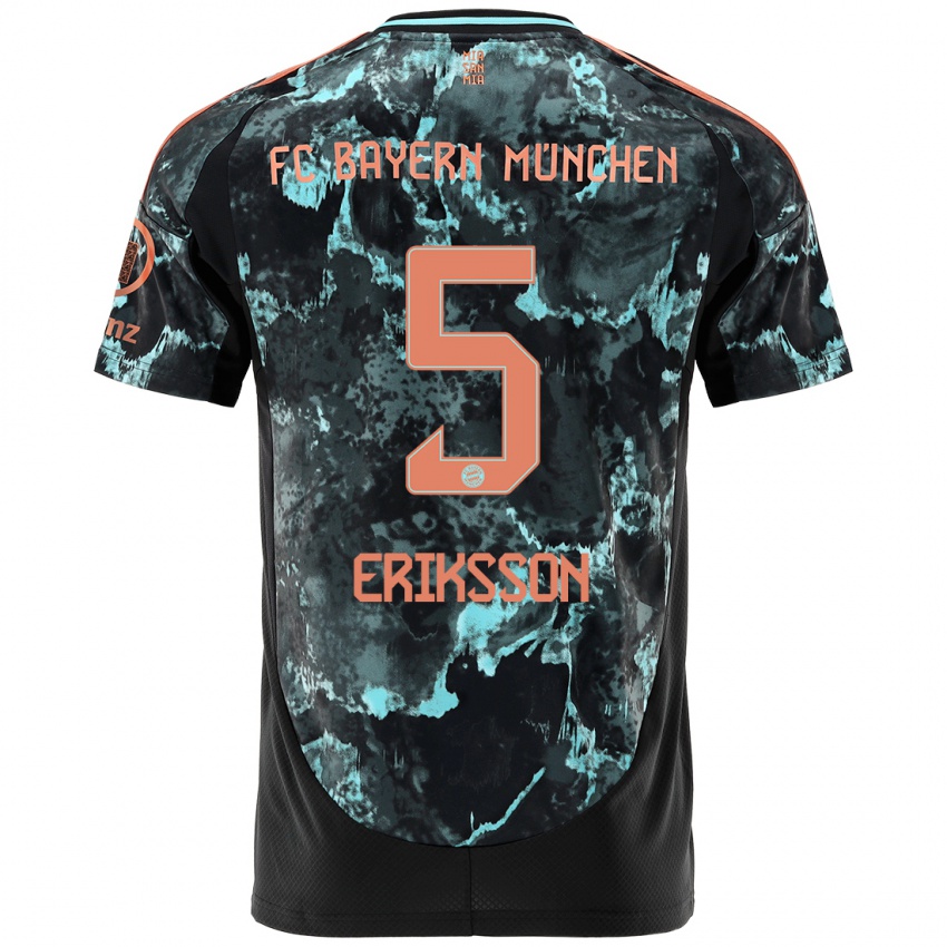 Femme Maillot Magdalena Eriksson #5 Noir Tenues Extérieur 2024/25 T-Shirt Suisse