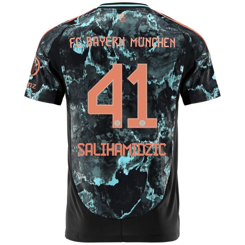 Femme Maillot Nick Salihamidzic #41 Noir Tenues Extérieur 2024/25 T-Shirt Suisse