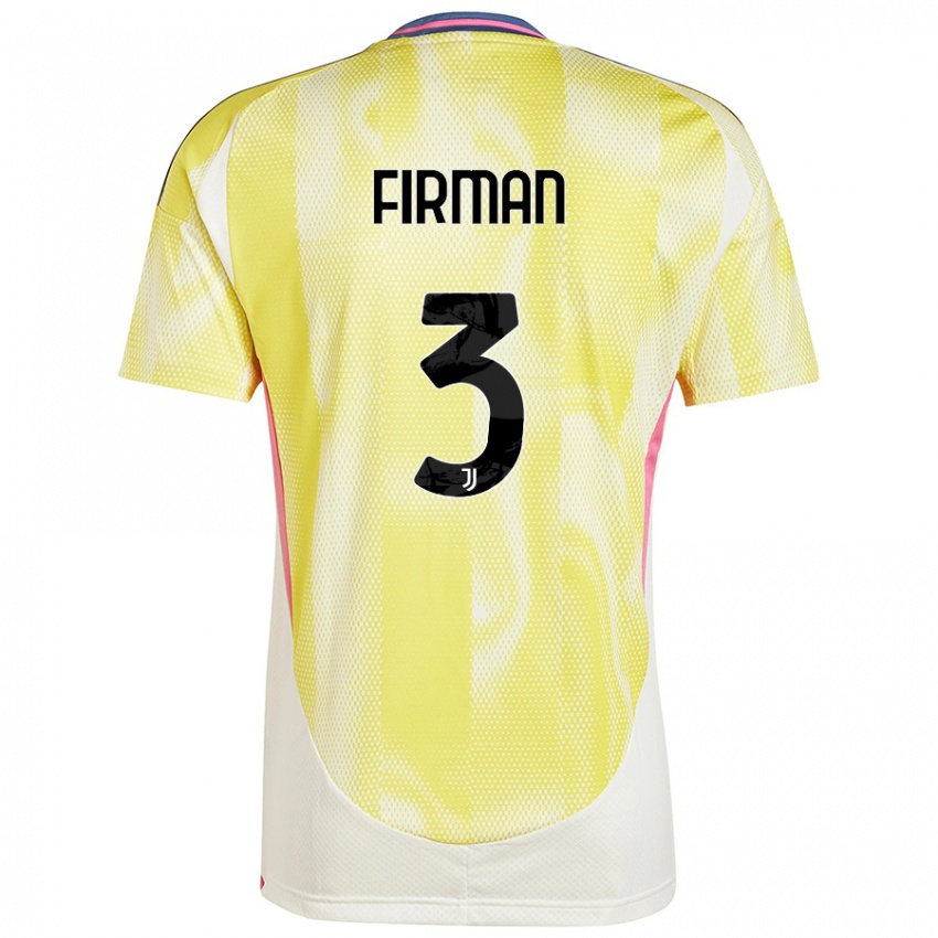 Damen Andriy Firman #3 Solargelb Auswärtstrikot Trikot 2024/25 T-Shirt Schweiz