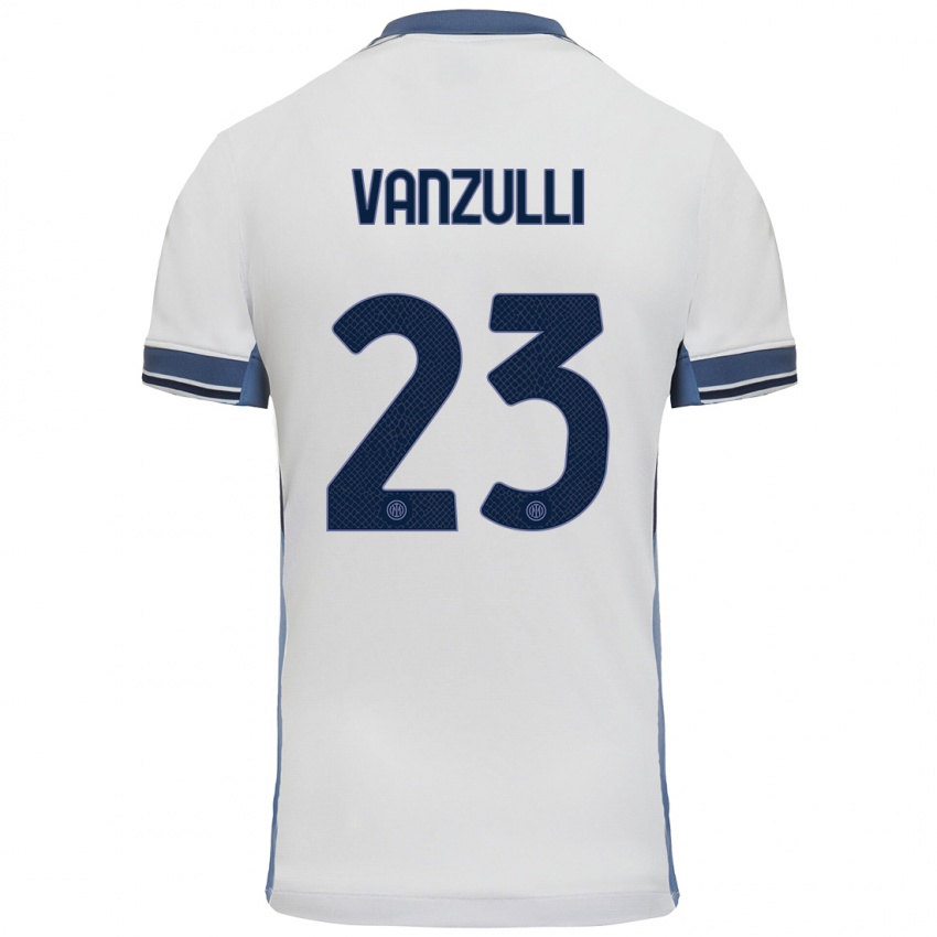 Damen Marco Vanzulli #23 Weißgrau Auswärtstrikot Trikot 2024/25 T-Shirt Schweiz