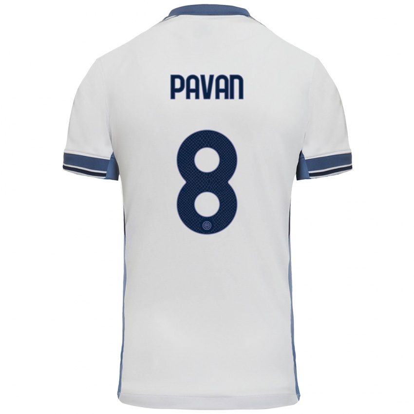 Damen Matilde Pavan #8 Weißgrau Auswärtstrikot Trikot 2024/25 T-Shirt Schweiz