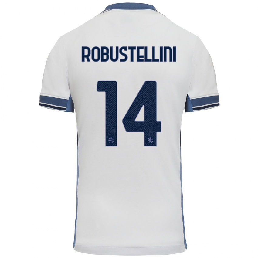 Damen Chiara Robustellini #14 Weißgrau Auswärtstrikot Trikot 2024/25 T-Shirt Schweiz