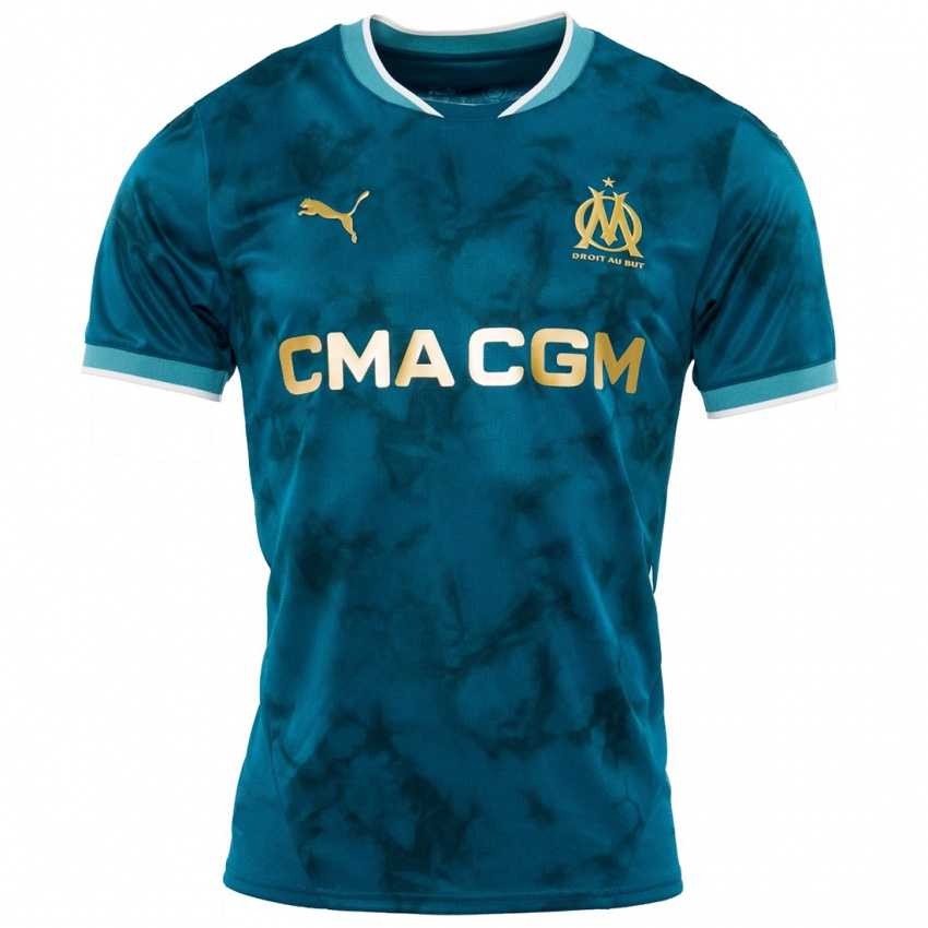 Femme Maillot Pierre-Emerick Aubameyang #10 Turquoise Bleu Tenues Extérieur 2024/25 T-Shirt Suisse