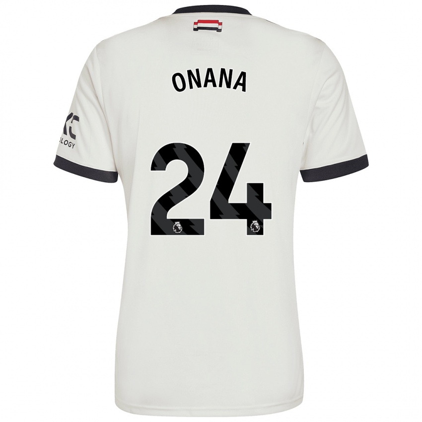 Damen André Onana #24 Cremeweiß Ausweichtrikot Trikot 2024/25 T-Shirt Schweiz