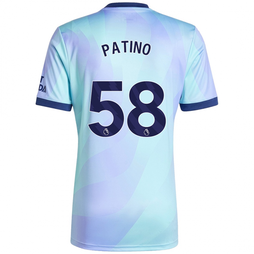 Femme Maillot Charlie Patino #58 Aqua Troisieme 2024/25 T-Shirt Suisse