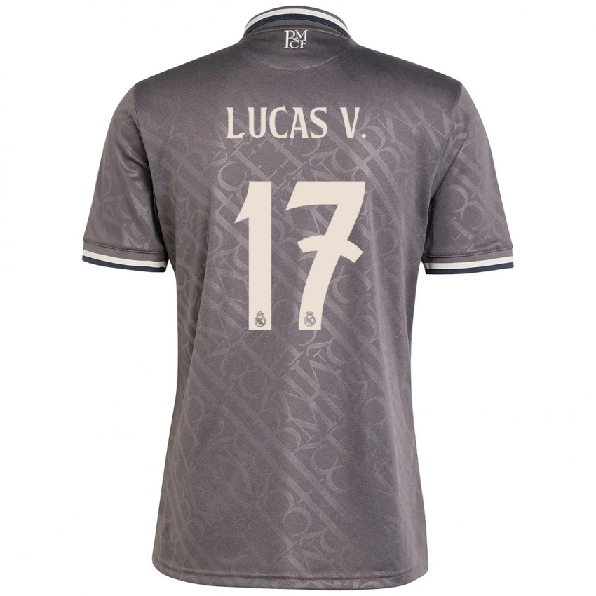 Femme Maillot Lucas Vazquez #17 Anthracite Troisieme 2024/25 T-Shirt Suisse