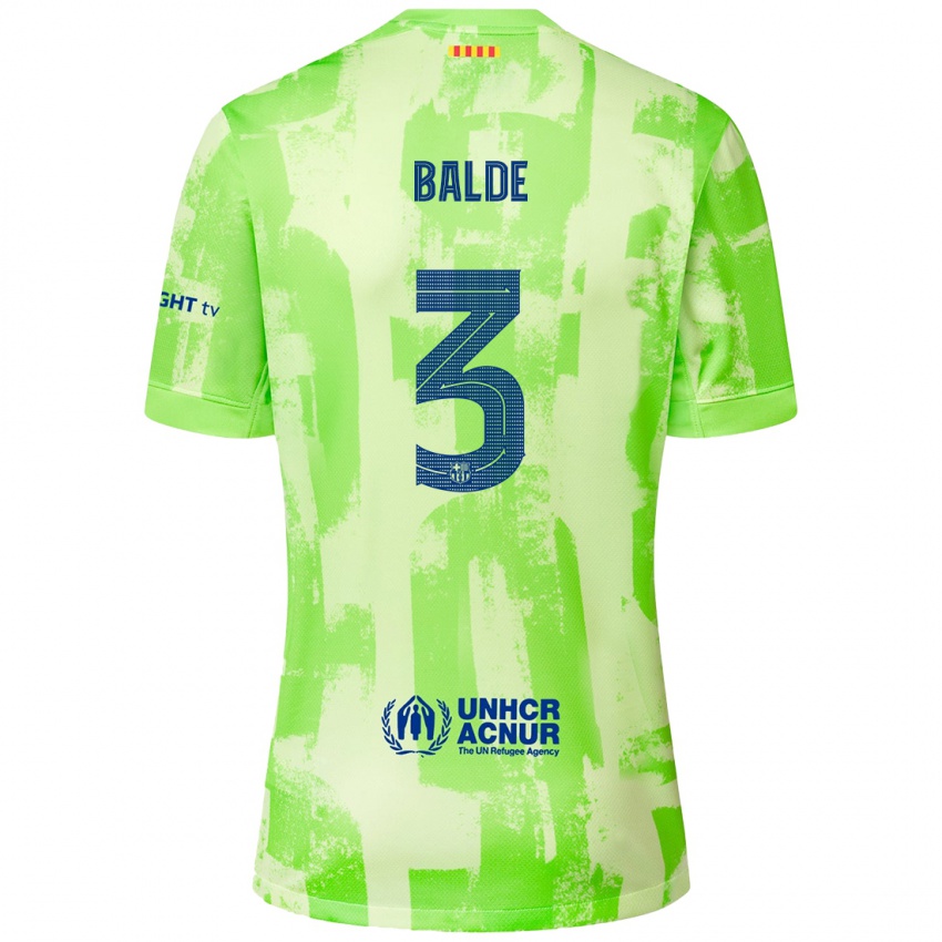 Femme Maillot Alejandro Balde #3 Citron Vert Troisieme 2024/25 T-Shirt Suisse