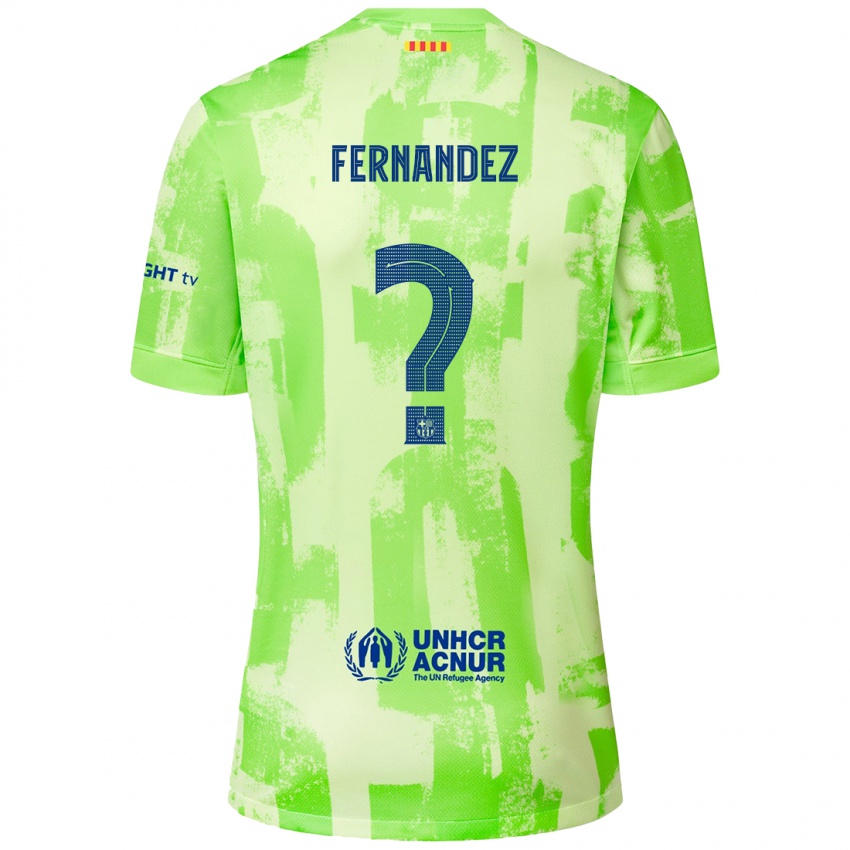 Femme Maillot Pedro Fernández #0 Citron Vert Troisieme 2024/25 T-Shirt Suisse