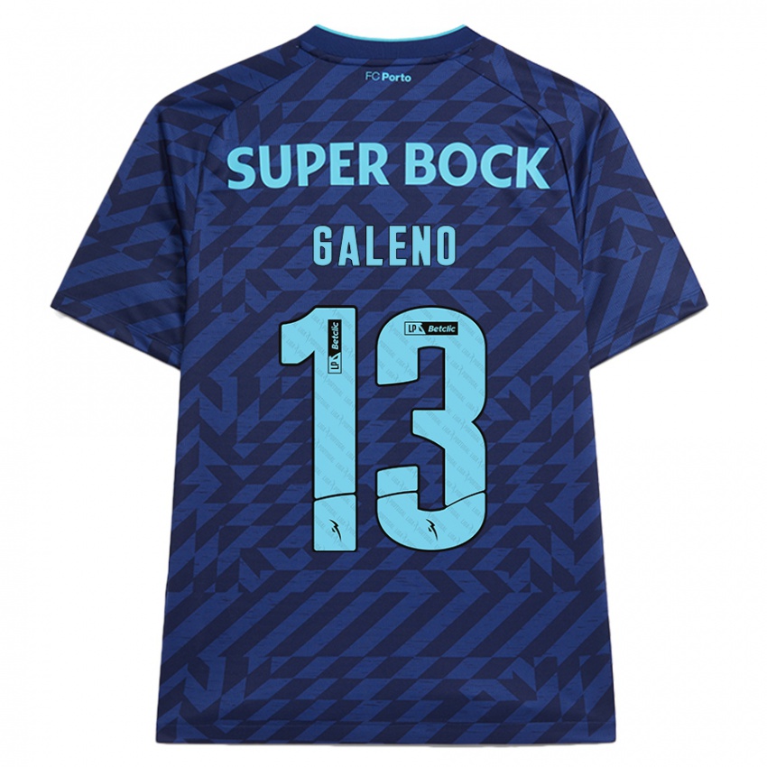 Femme Maillot Galeno #13 Bleu Marine Troisieme 2024/25 T-Shirt Suisse