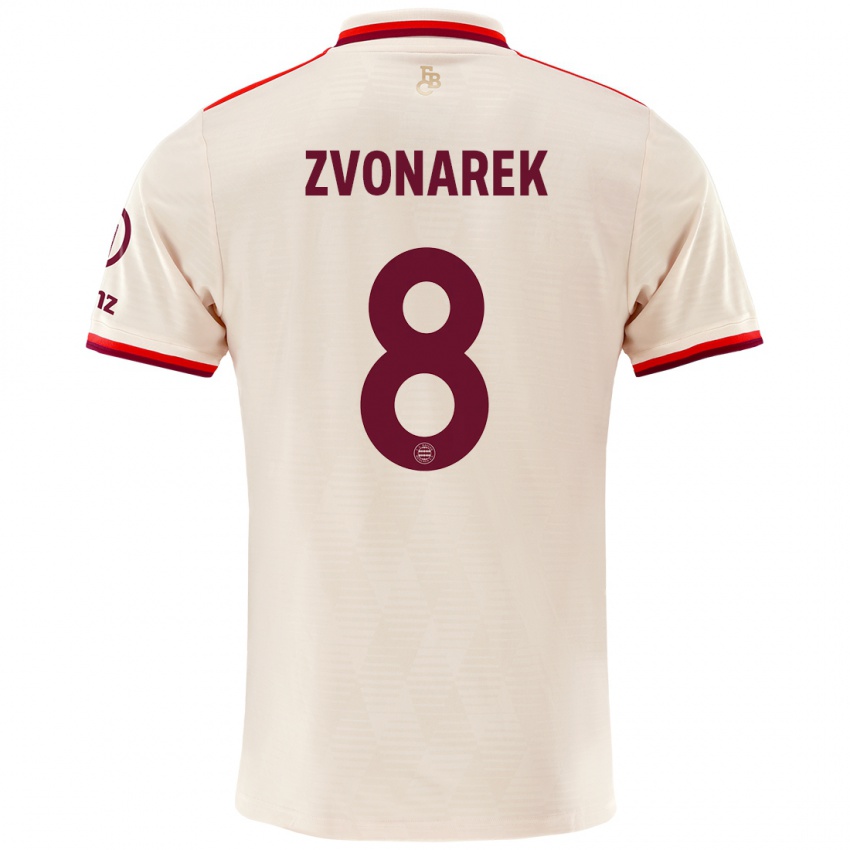 Femme Maillot Lovro Zvonarek #8 Lin Troisieme 2024/25 T-Shirt Suisse