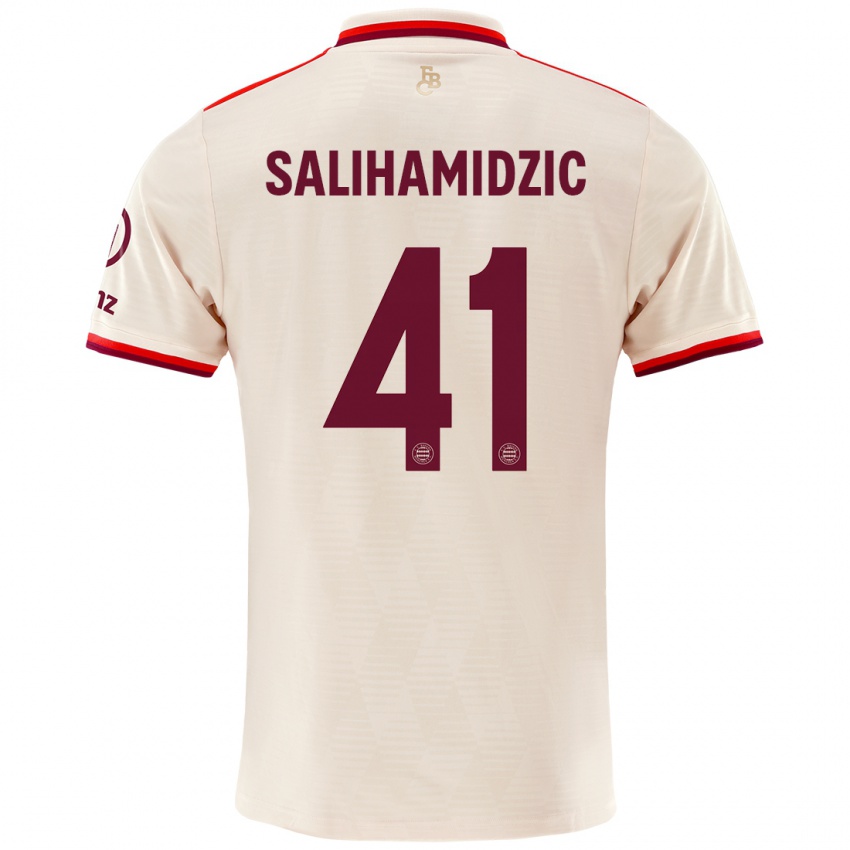 Damen Nick Salihamidzic #41 Leinen Ausweichtrikot Trikot 2024/25 T-Shirt Schweiz