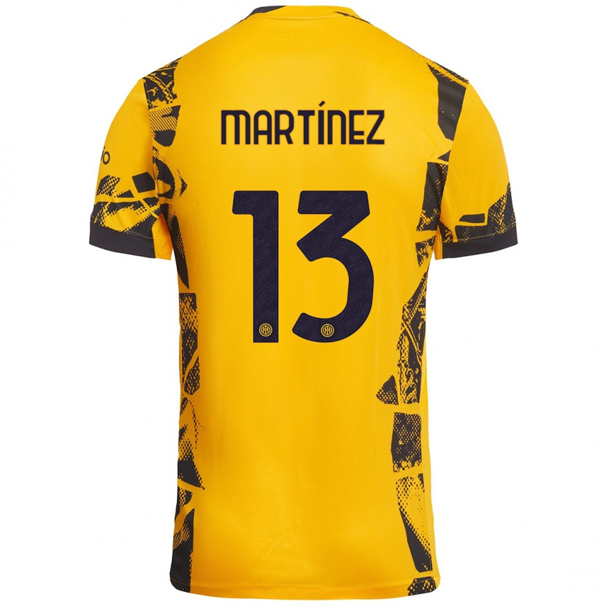 Damen Josep Martínez #13 Gold Schwarz Ausweichtrikot Trikot 2024/25 T-Shirt Schweiz