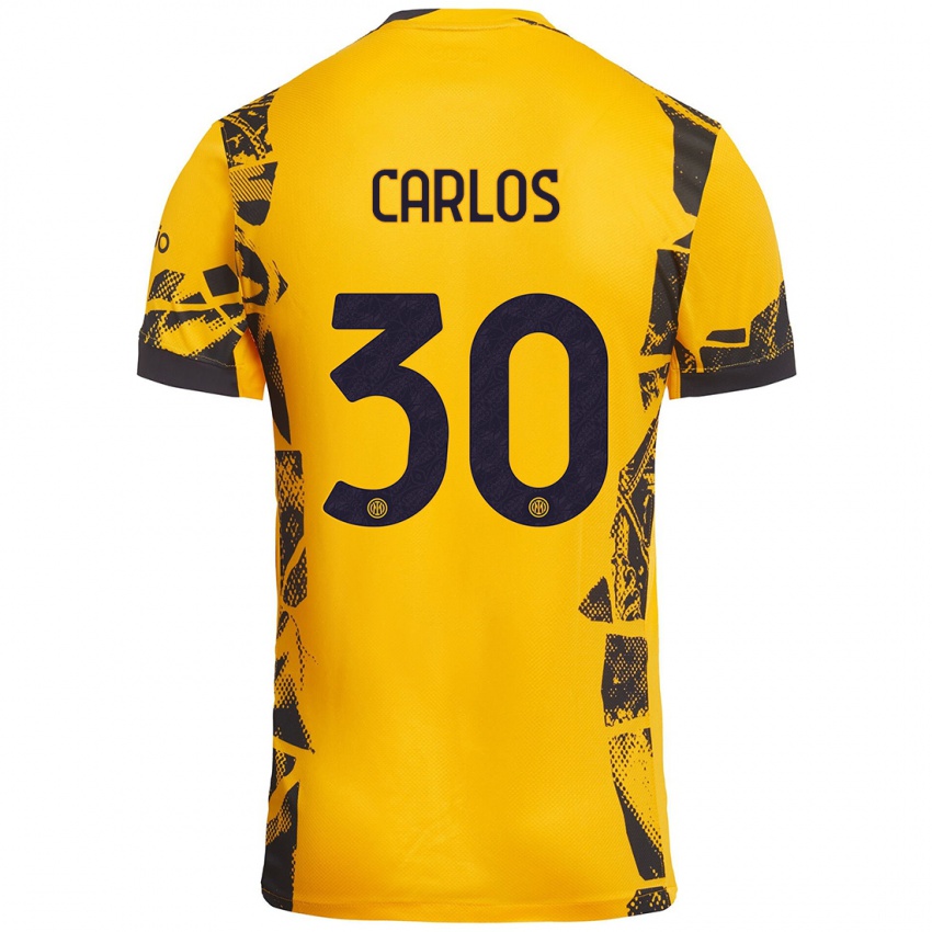 Damen Carlos Augusto #30 Gold Schwarz Ausweichtrikot Trikot 2024/25 T-Shirt Schweiz