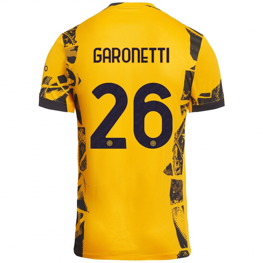 Damen Gabriele Garonetti #26 Gold Schwarz Ausweichtrikot Trikot 2024/25 T-Shirt Schweiz