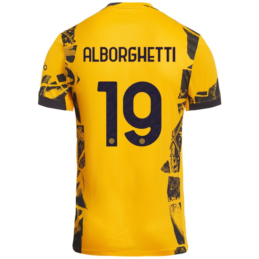 Damen Lisa Alborghetti #19 Gold Schwarz Ausweichtrikot Trikot 2024/25 T-Shirt Schweiz