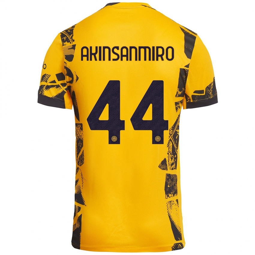 Damen Ebenezer Akinsanmiro #44 Gold Schwarz Ausweichtrikot Trikot 2024/25 T-Shirt Schweiz