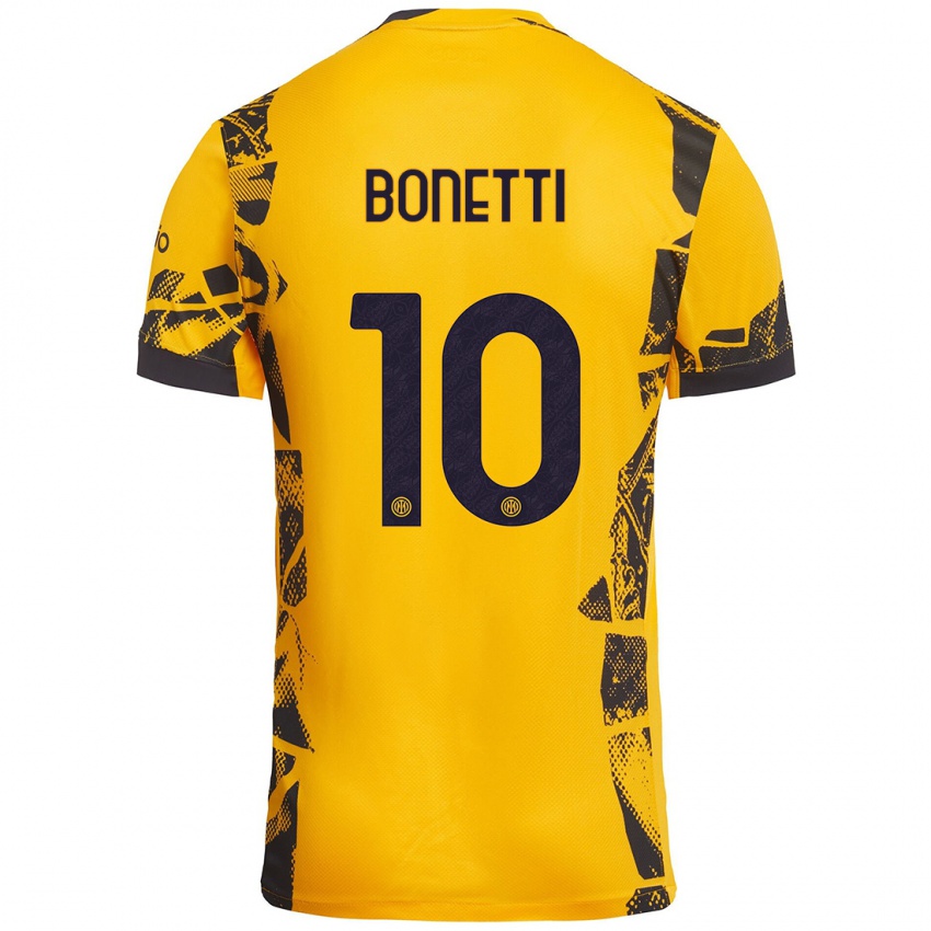 Damen Tatiana Bonetti #10 Gold Schwarz Ausweichtrikot Trikot 2024/25 T-Shirt Schweiz