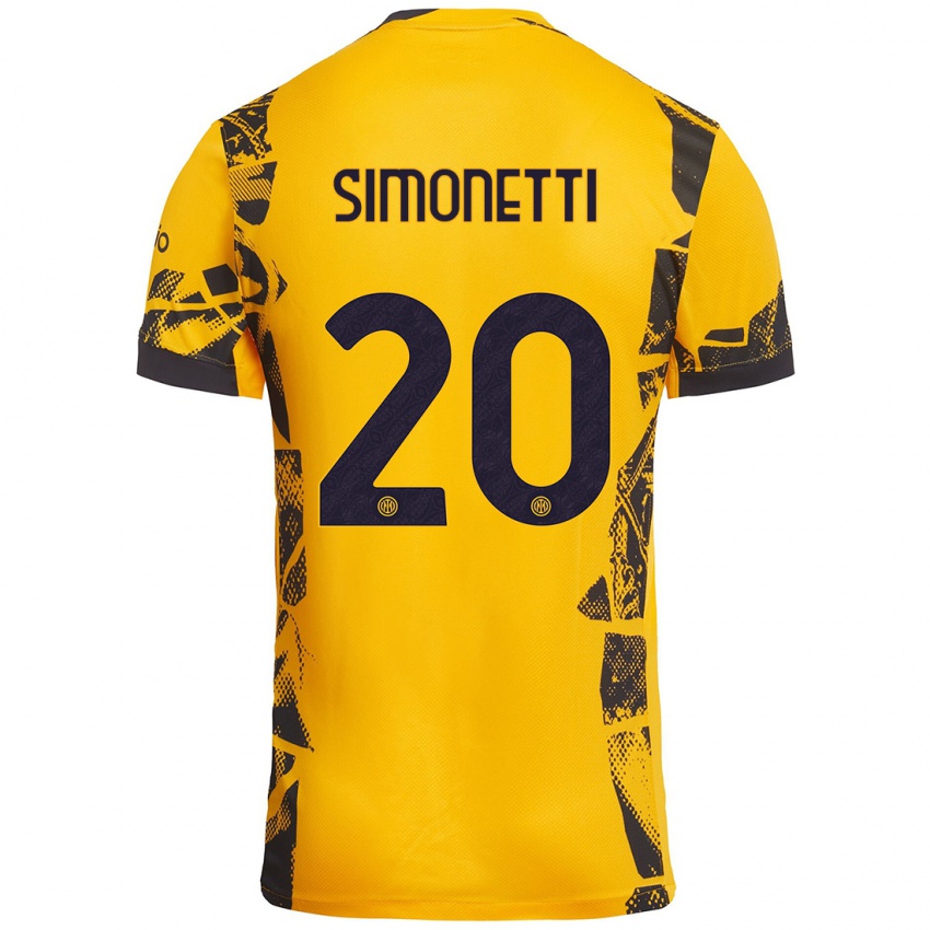 Damen Flaminia Simonetti #20 Gold Schwarz Ausweichtrikot Trikot 2024/25 T-Shirt Schweiz