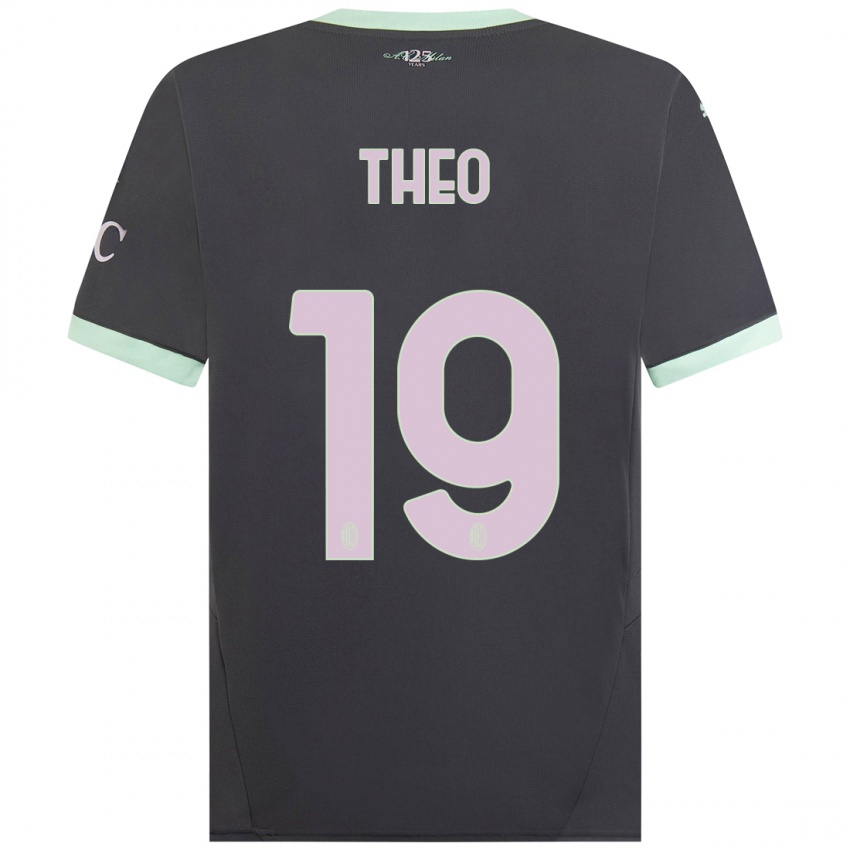 Femme Maillot Theo Hernandez #19 Gris Troisieme 2024/25 T-Shirt Suisse