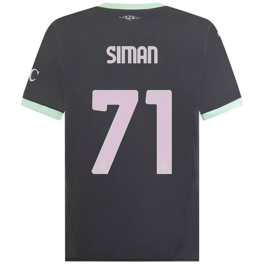 Damen Alexandru Șiman #71 Grau Ausweichtrikot Trikot 2024/25 T-Shirt Schweiz