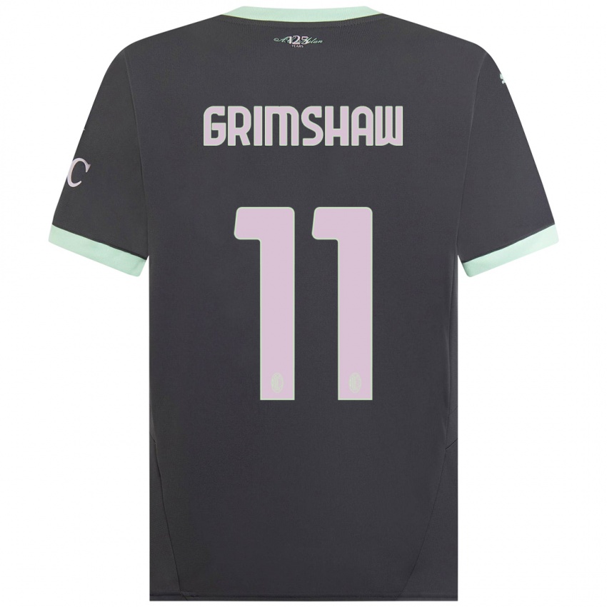 Femme Maillot Christy Grimshaw #11 Gris Troisieme 2024/25 T-Shirt Suisse