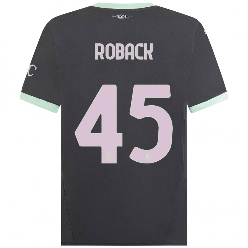 Damen Emil Roback #45 Grau Ausweichtrikot Trikot 2024/25 T-Shirt Schweiz