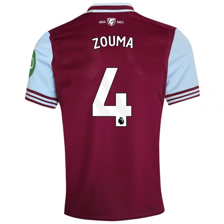 Kinder Kurt Zouma #4 Dunkelrot Heimtrikot Trikot 2024/25 T-Shirt Schweiz