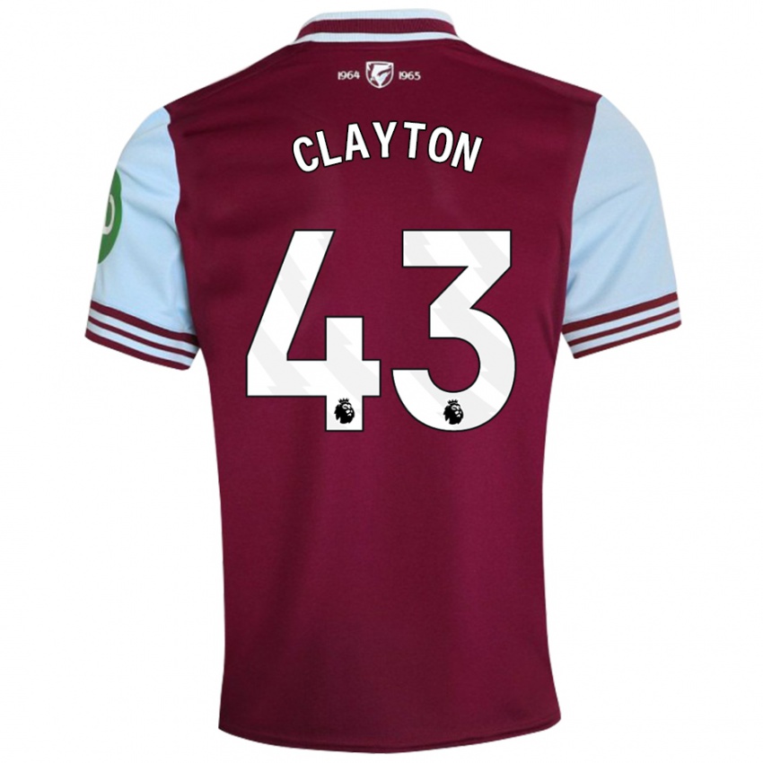 Kinder Regan Clayton #43 Dunkelrot Heimtrikot Trikot 2024/25 T-Shirt Schweiz