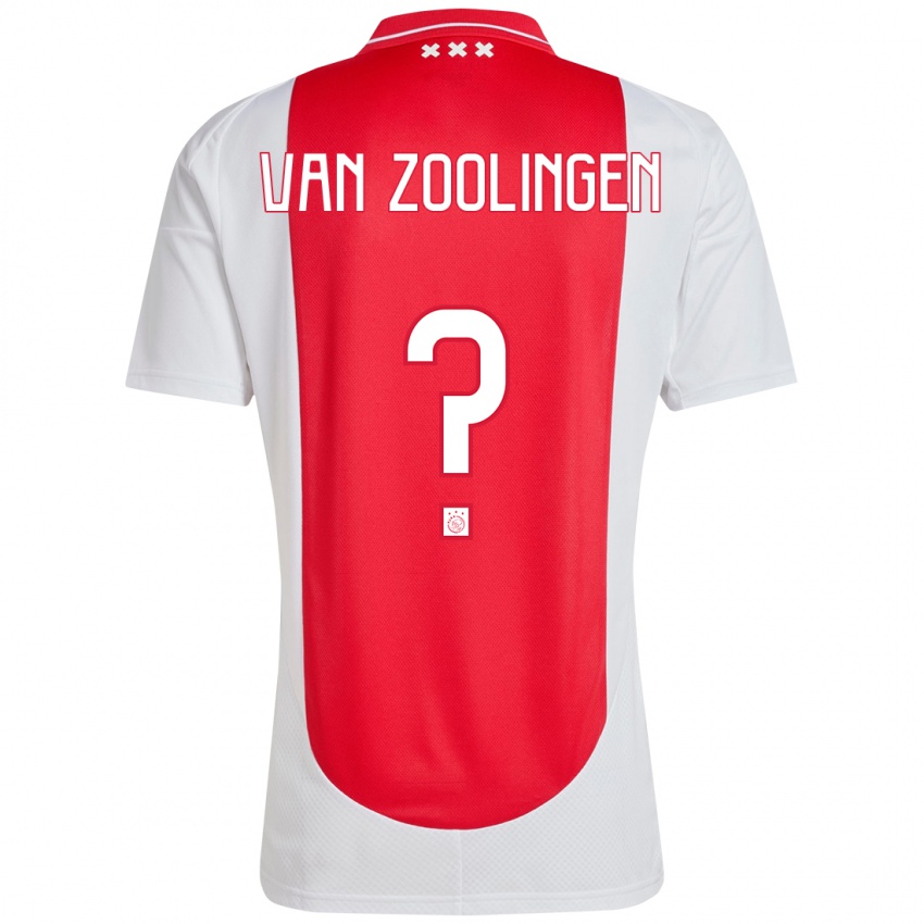 Kinder Glenn Van Zoolingen #0 Rot Weiß Heimtrikot Trikot 2024/25 T-Shirt Schweiz