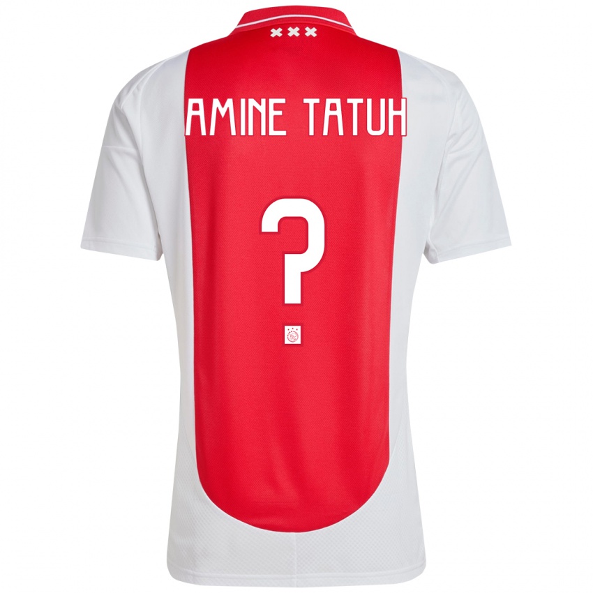 Kinder Mohammed Amine Tatuh #0 Rot Weiß Heimtrikot Trikot 2024/25 T-Shirt Schweiz