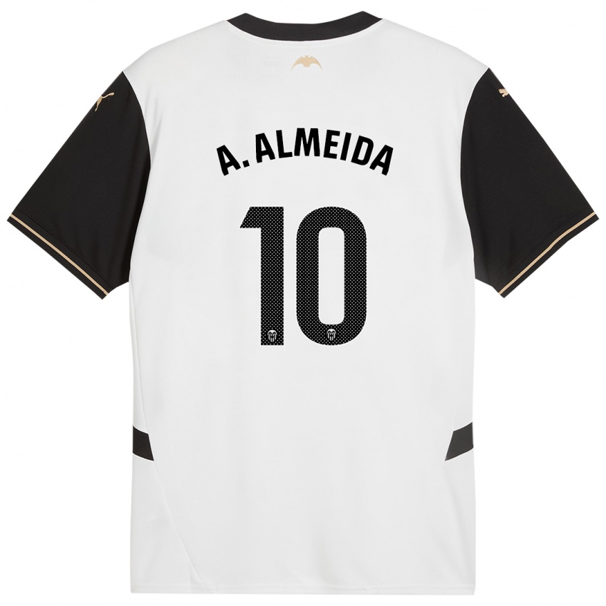 Enfant Maillot André Almeida #10 Blanc Noir Tenues Domicile 2024/25 T-Shirt Suisse