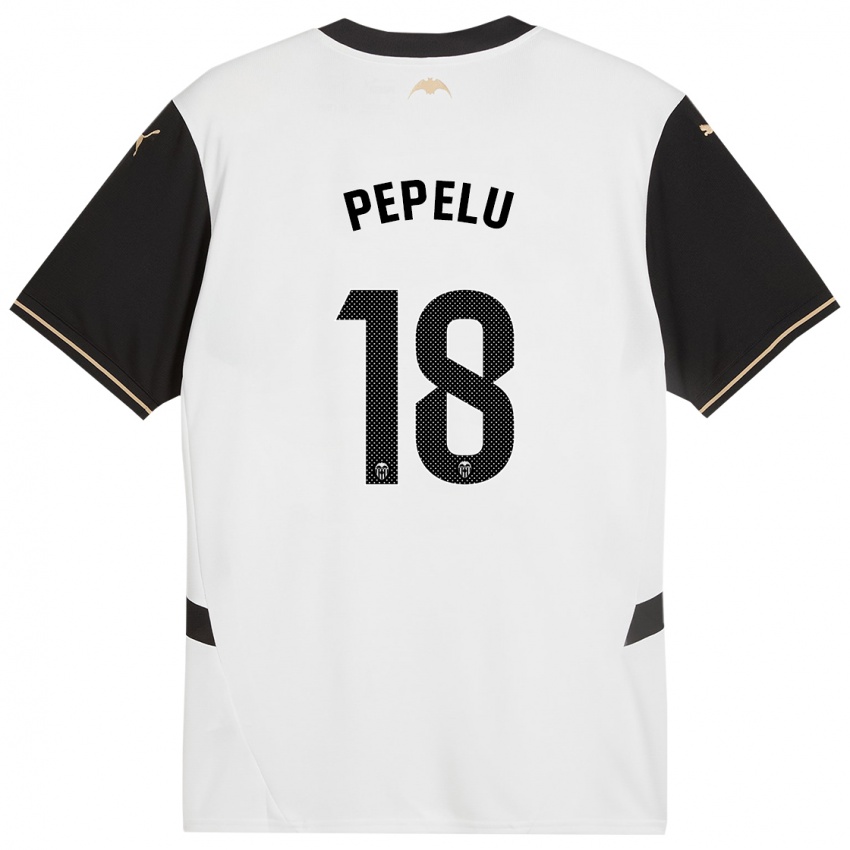 Enfant Maillot Pepelu #18 Blanc Noir Tenues Domicile 2024/25 T-Shirt Suisse