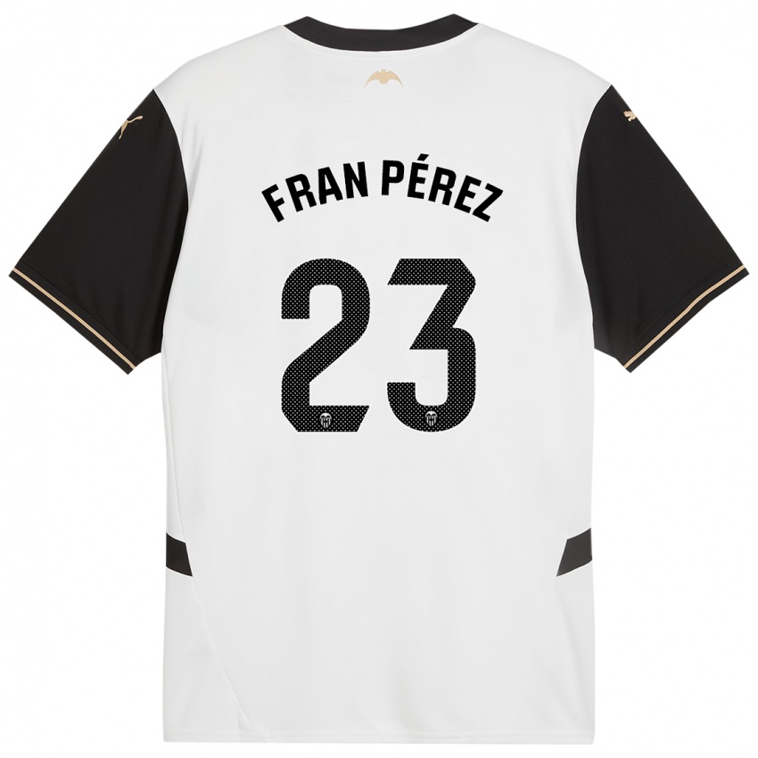 Enfant Maillot Fran Pérez #23 Blanc Noir Tenues Domicile 2024/25 T-Shirt Suisse