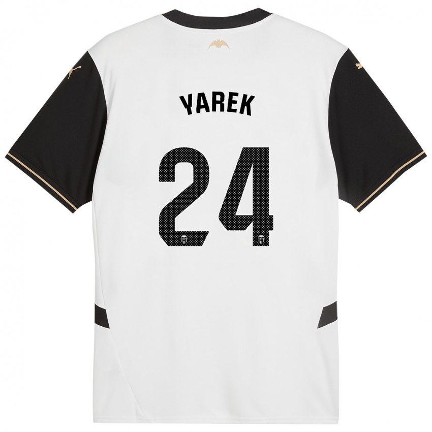 Enfant Maillot Yarek Gasiorowski #24 Blanc Noir Tenues Domicile 2024/25 T-Shirt Suisse