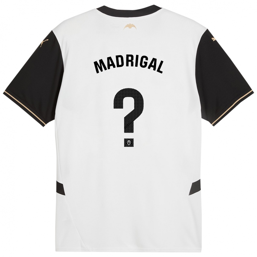 Enfant Maillot Warren Madrigal #0 Blanc Noir Tenues Domicile 2024/25 T-Shirt Suisse