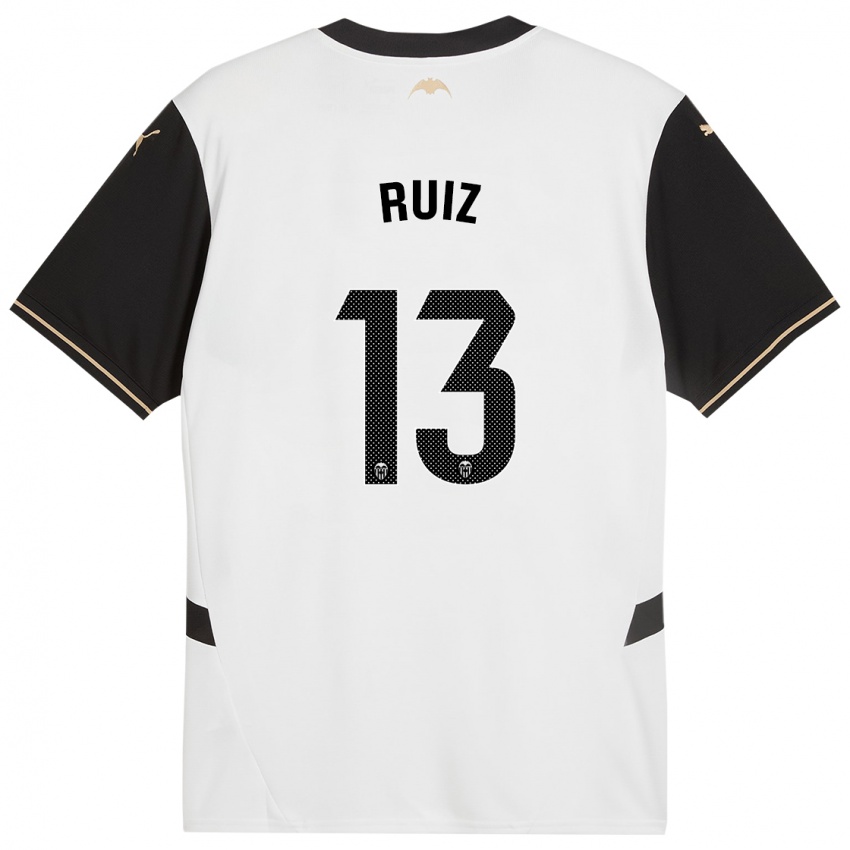 Enfant Maillot Nil Ruiz #13 Blanc Noir Tenues Domicile 2024/25 T-Shirt Suisse