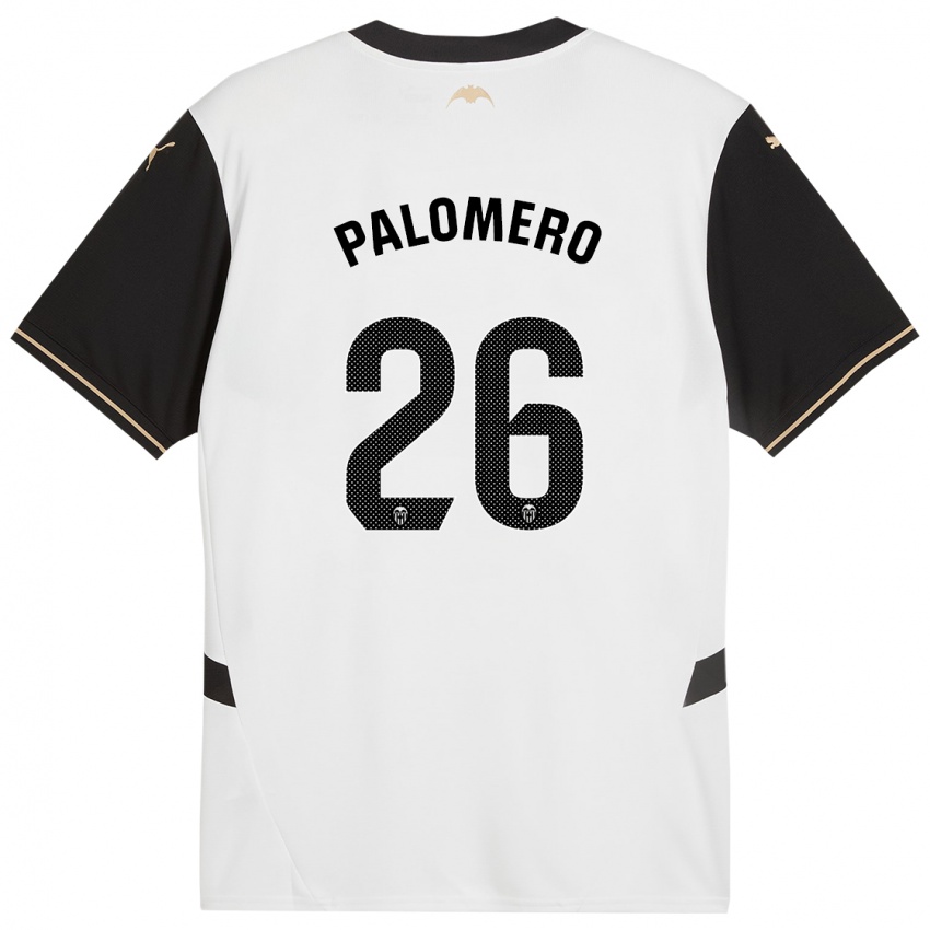 Enfant Maillot Marc Palomero #26 Blanc Noir Tenues Domicile 2024/25 T-Shirt Suisse