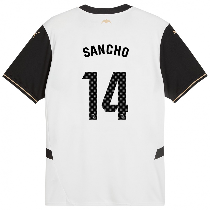 Enfant Maillot Pauleta Sancho #14 Blanc Noir Tenues Domicile 2024/25 T-Shirt Suisse