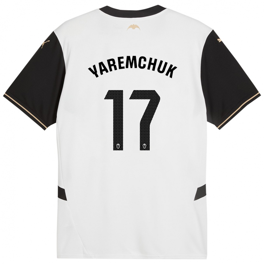 Enfant Maillot Roman Yaremchuk #17 Blanc Noir Tenues Domicile 2024/25 T-Shirt Suisse