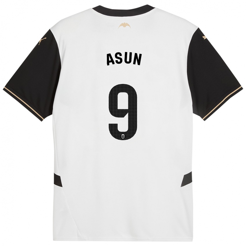 Enfant Maillot Asun #9 Blanc Noir Tenues Domicile 2024/25 T-Shirt Suisse