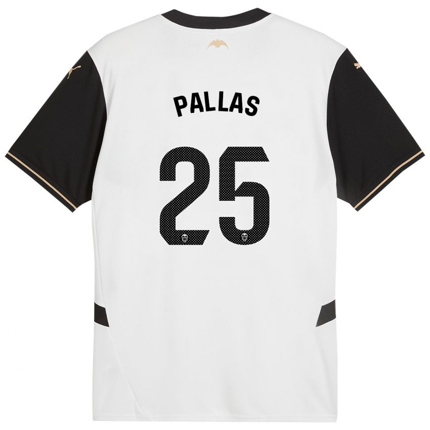 Enfant Maillot Nerea Pallas #25 Blanc Noir Tenues Domicile 2024/25 T-Shirt Suisse