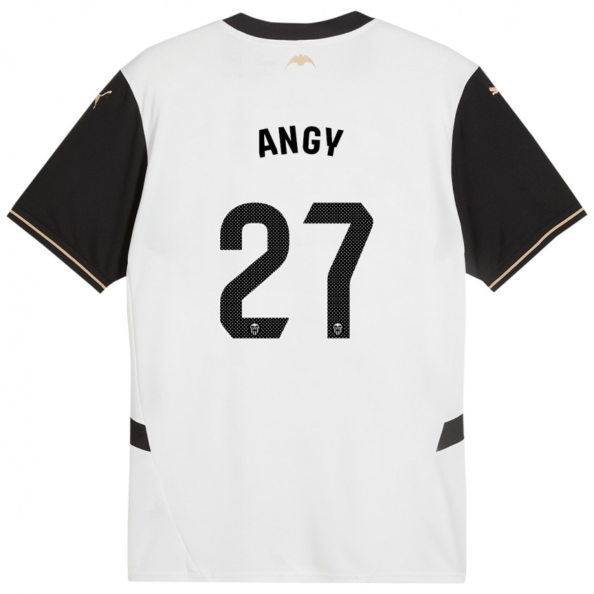 Enfant Maillot Angy #27 Blanc Noir Tenues Domicile 2024/25 T-Shirt Suisse